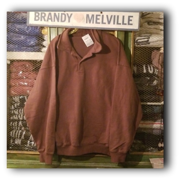 brandy melville brown crewneck